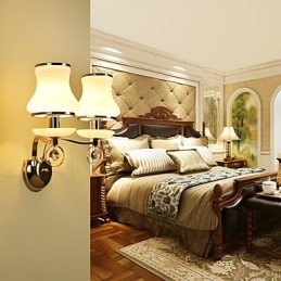 Moderne moderne galvaniseret funktion til Crystal Ambient Light Wall Sconces Wall Light