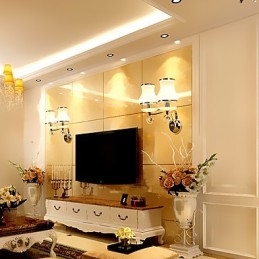 Moderne moderne galvaniseret funktion til Crystal Ambient Light Wall Sconces Wall Light