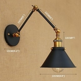Væglampe Messing Vintage Industriel Væglampe Lys Hjem Belysning Indendørs Dekor Væglampe