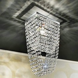 Moderne moderne krystal mini stil galvaniseret flush Mount