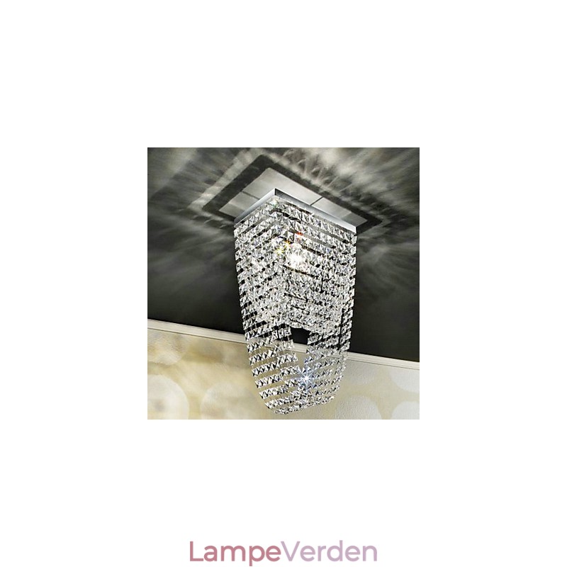 Moderne moderne krystal mini stil galvaniseret flush Mount