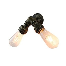 Væglampe Væglamper Vægjern Væglampe Stum Sort Lyssværd Lampe På Væg