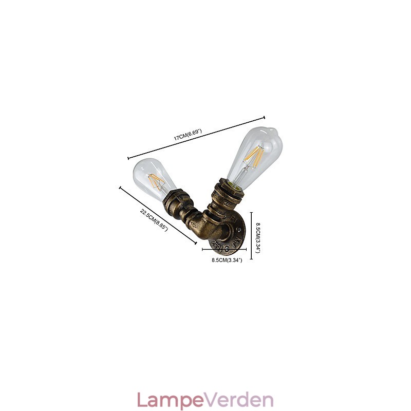 Væglampe Væglamper Vægjern Væglampe Stum Sort Lyssværd Lampe På Væg