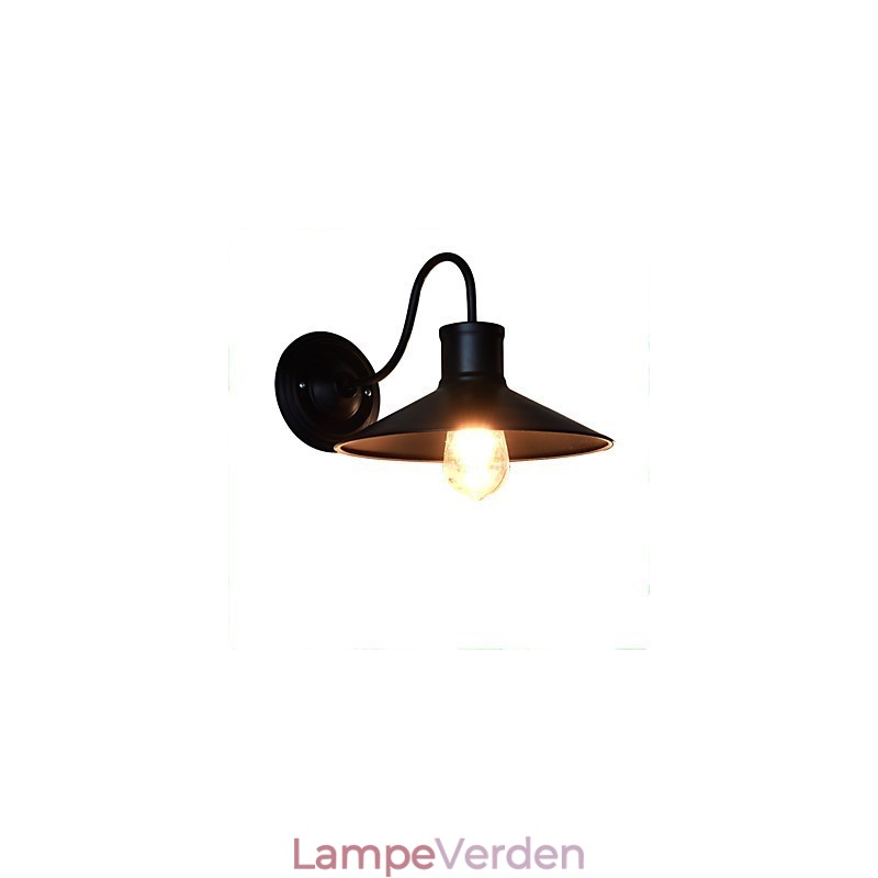 Væglampe Væglamper Vægjern Væglampe Stum Sort Lyssværd Lampe På Væg