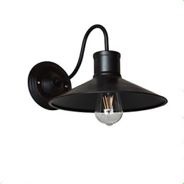 Væglampe Væglamper Vægjern Væglampe Stum Sort Lyssværd Lampe På Væg