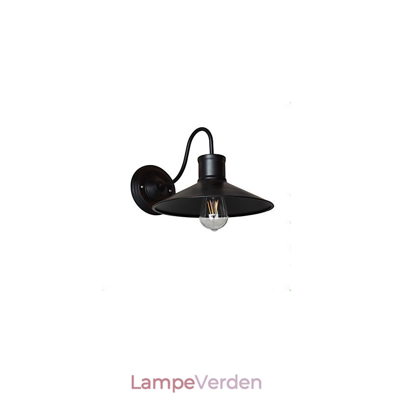 Væglampe Væglamper Vægjern Væglampe Stum Sort Lyssværd Lampe På Væg
