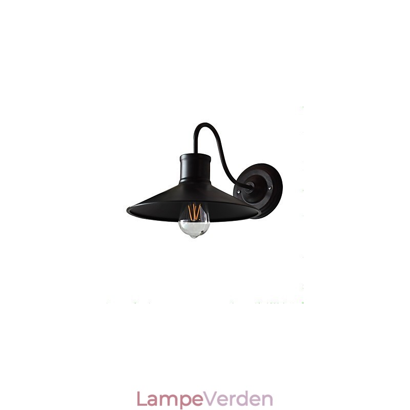 Væglampe Væglamper Vægjern Væglampe Stum Sort Lyssværd Lampe På Væg