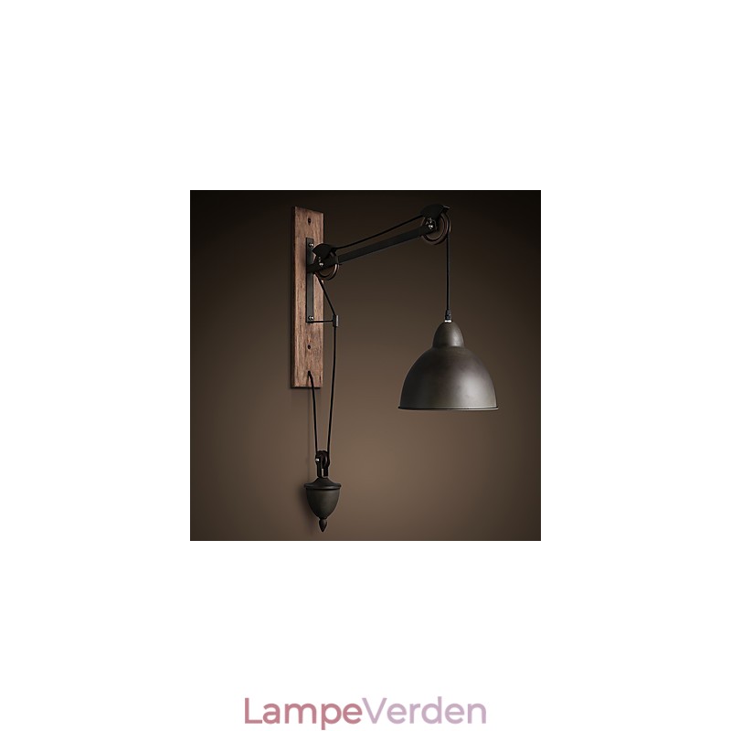 Amerikansk landlig væglampe retro kreativ træskive væglampe