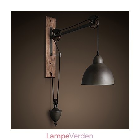 Amerikansk landlig væglampe retro kreativ træskive væglampe Amerikansk landlig væglampe retro kreativ træskive væglampe