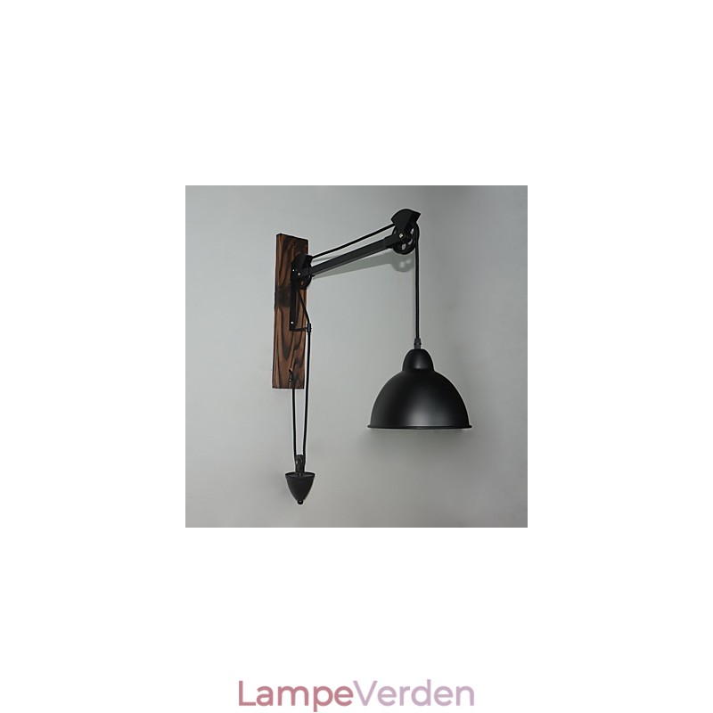 Amerikansk landlig væglampe retro kreativ træskive væglampe