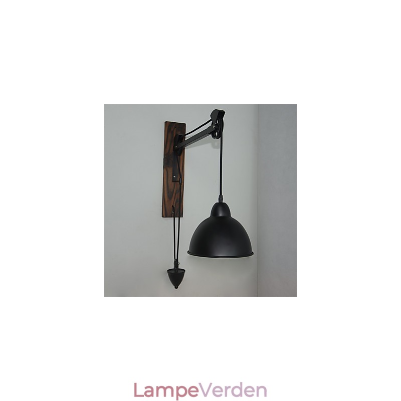 Amerikansk landlig væglampe retro kreativ træskive væglampe