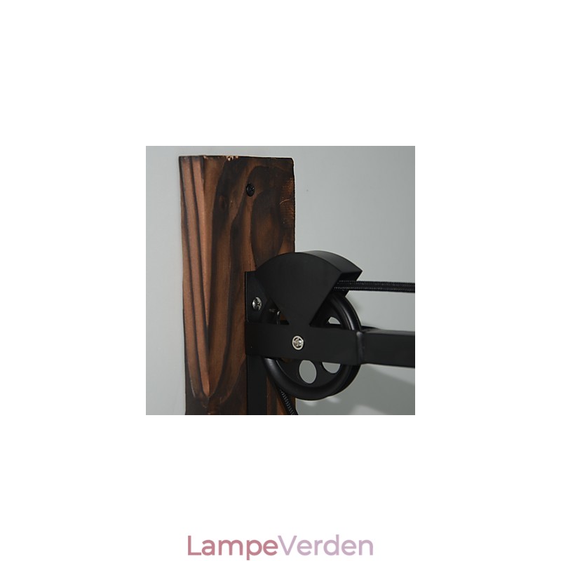 Amerikansk landlig væglampe retro kreativ træskive væglampe