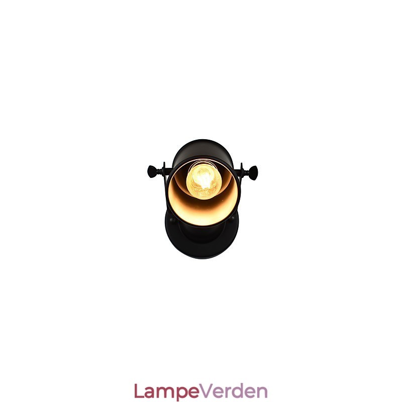 Malet stål Væglampe Stum Sort Amerikansk Kaffe Dekoration Retro Væglampe Lyssværd Lampe På Væg