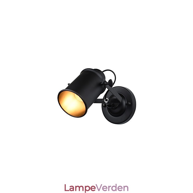 Malet stål Væglampe Stum Sort Amerikansk Kaffe Dekoration Retro Væglampe Lyssværd Lampe På Væg