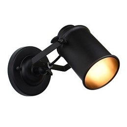 Malet stål Væglampe Stum Sort Amerikansk Kaffe Dekoration Retro Væglampe Lyssværd Lampe På Væg