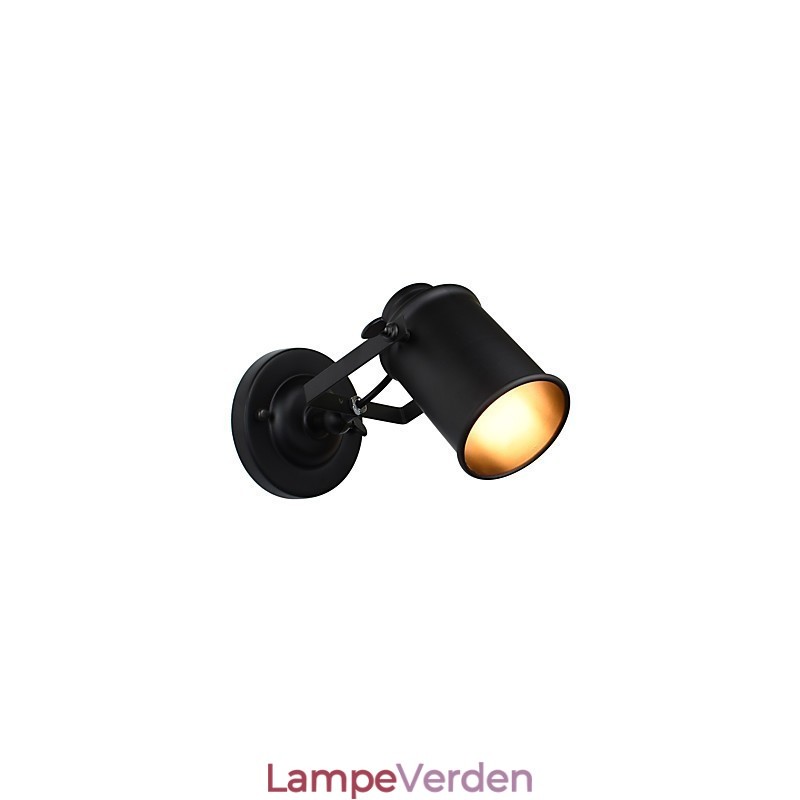 Malet stål Væglampe Stum Sort Amerikansk Kaffe Dekoration Retro Væglampe Lyssværd Lampe På Væg