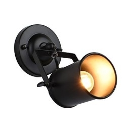 Malet stål Væglampe Stum Sort Amerikansk Kaffe Dekoration Retro Væglampe Lyssværd Lampe På Væg