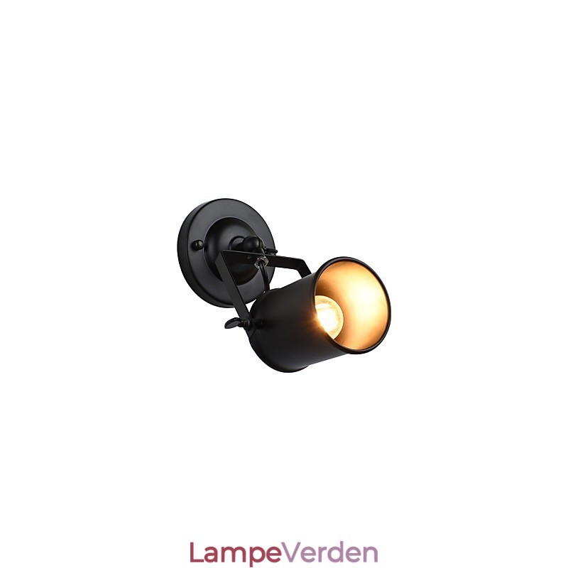 Malet stål Væglampe Stum Sort Amerikansk Kaffe Dekoration Retro Væglampe Lyssværd Lampe På Væg