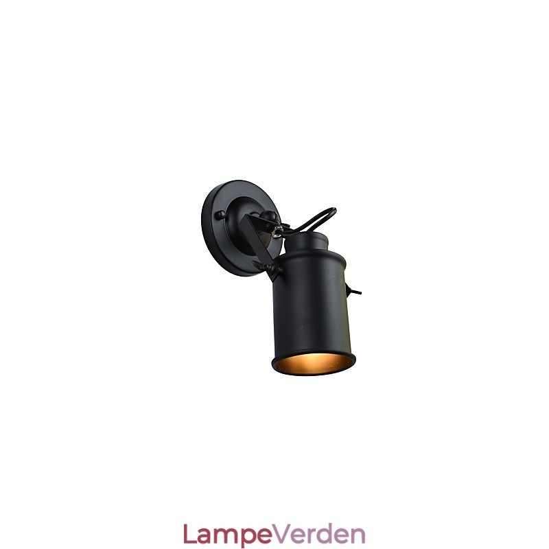 Malet stål Væglampe Stum Sort Amerikansk Kaffe Dekoration Retro Væglampe Lyssværd Lampe På Væg