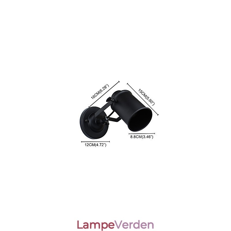 Malet stål Væglampe Stum Sort Amerikansk Kaffe Dekoration Retro Væglampe Lyssværd Lampe På Væg