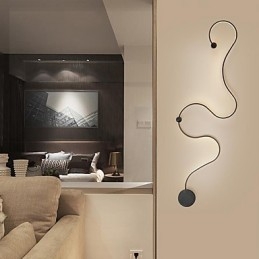 Væglamper Moderne Moderne Maleri Feature Aluminium Væglampe til Sengeværelse Trappe Stue Lampe
