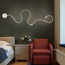 Væglamper Moderne Moderne Maleri Feature Aluminium Væglampe til Sengeværelse Trappe Stue Lampe