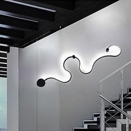 Væglamper Moderne Moderne Maleri Feature Aluminium Væglampe til Sengeværelse Trappe Stue Lampe