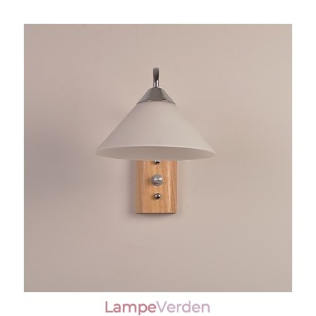 Enkel væglampe Sengebordslampe med glasskærm og massivt træ til kommode i soveværelset Stue Babyværelse College sovesal Sofabord Bogreoler Enkel væglampe Sengebordslampe med glasskærm og massivt træ til kommode i soveværelset Stue Babyværelse College sovesal Sofabord Bogreoler