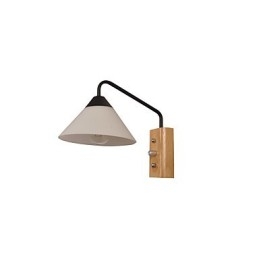 Enkel væglampe Sengebordslampe med glasskærm og massivt træ til kommode i soveværelset Stue Babyværelse College sovesal Sofabord Bogreoler