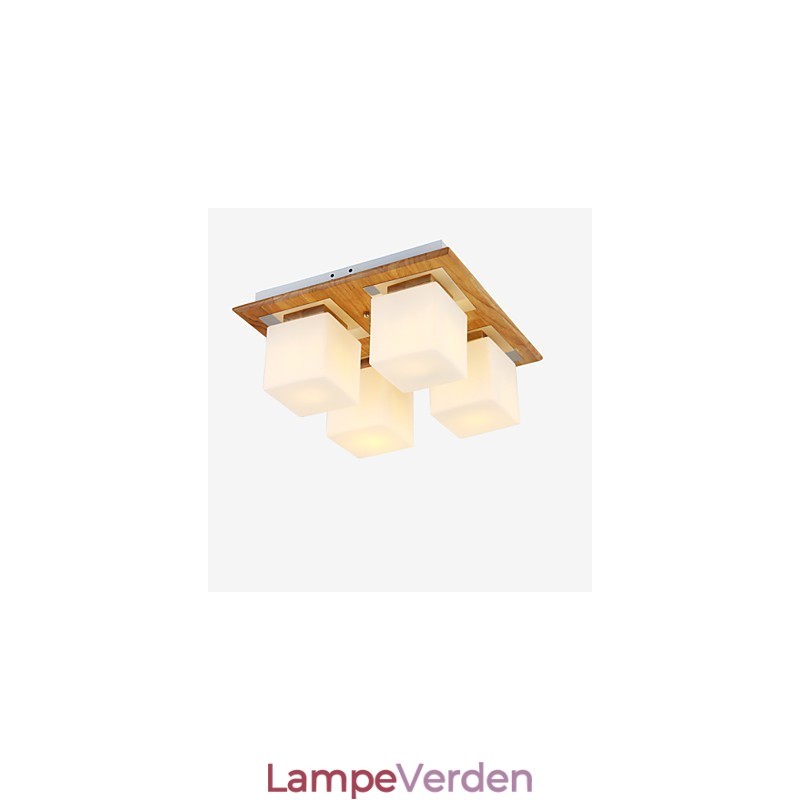 Flush Mount Mini Style Modern Contemporary Wood Bamboo