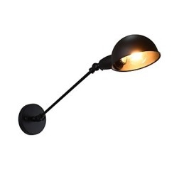 Malet stål Væglampe Stum Sort Amerikansk Kaffe Dekoration Retro Væglampe Lyssværd Lampe På Væg