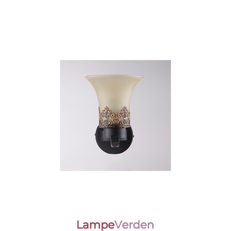 Enkelt hoved Amerikansk landskab vintage metal med glas væglampe til kantinen stuen Entry Foyer Dekorer væglampe