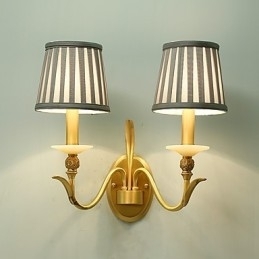 Enkel Country Traditionel Klassisk Messing Funktion til Mini Style Uplight Væglamper Væglampe