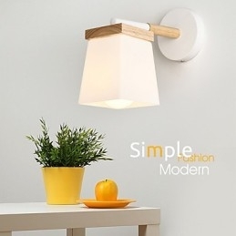 Squere Glassshade Væglampe Til Soveværelse Moderne Funktion Ambient Light Wall Sconces Wall Light