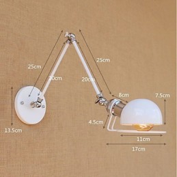 Vintage Country Painting Funktion til Mini Style Swing Arm Øjenbeskyttelse Ambient Light Swing Arm LightsWall
