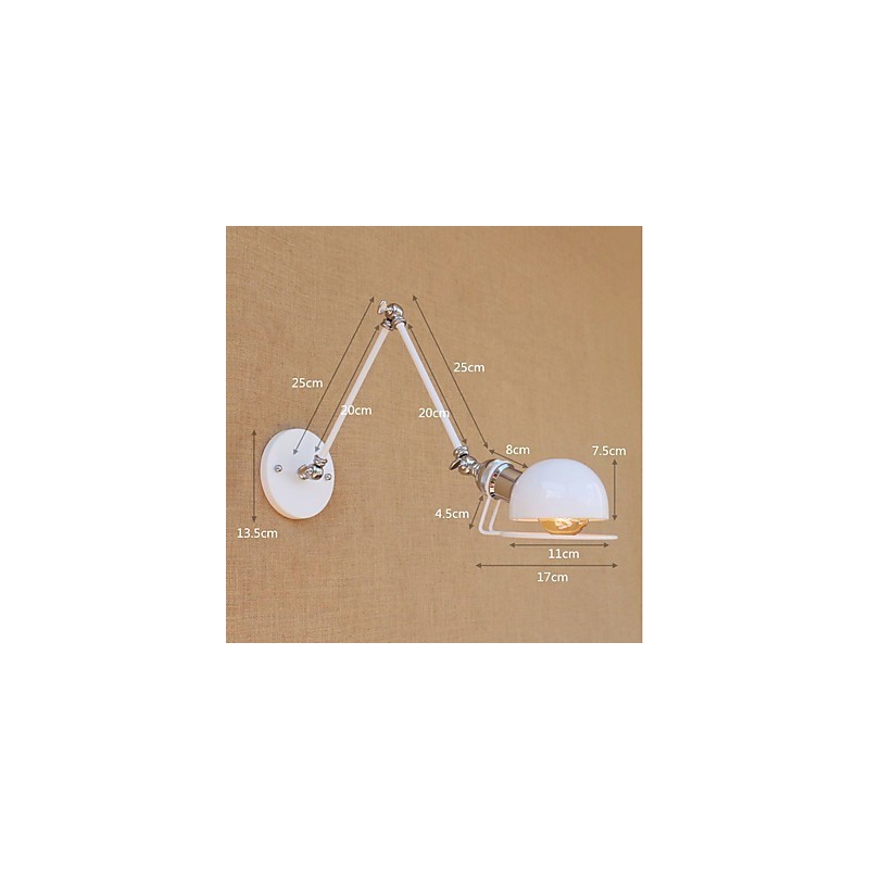 Vintage Country Painting Funktion til Mini Style Swing Arm Øjenbeskyttelse Ambient Light Swing Arm LightsWall