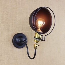 Enkel Country Retro Painting Funktion til Mini Style Øjenbeskyttelse Downlight Wall Sconces