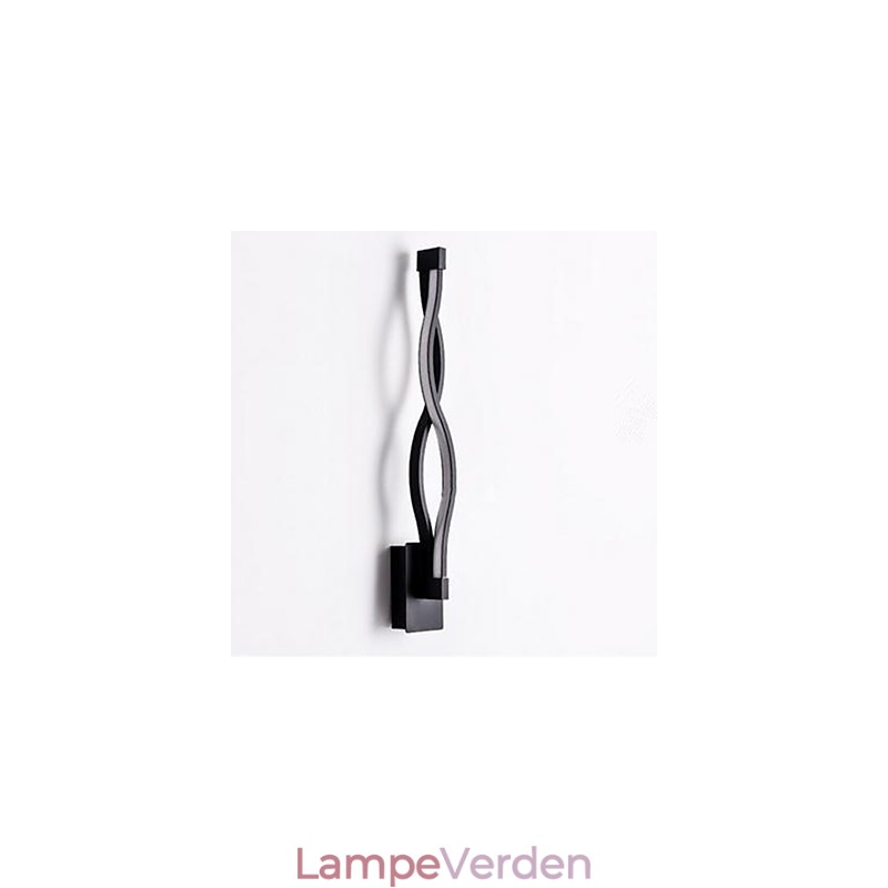 Moderne Enkel l Kreativt soveværelse Korridor Stue TV Baggrund Aluminium Wave Væglampe Spejl Forlygter