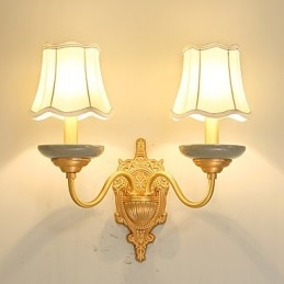 Enkel Country Traditionel Klassisk Messing Funktion til Mini Style Uplight Væglamper Væglampe Pu