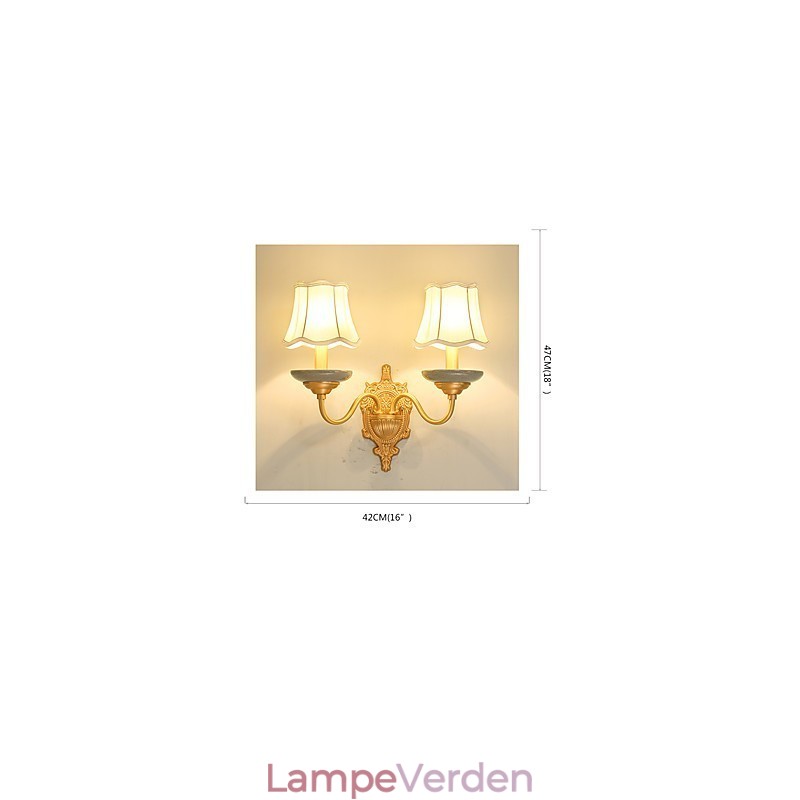 Enkel Country Traditionel Klassisk Messing Funktion til Mini Style Uplight Væglamper Væglampe Pu