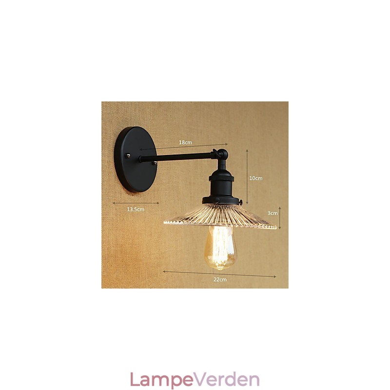 Country Retro Painting Feature til Mini Style Øjenbeskyttelse Ambient Light Wall Sconces