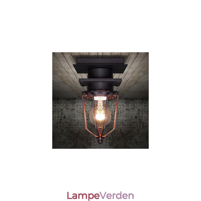 Retro smedede væglampe Enkelthoved Antik Reminisced Lampe Loft American Iron Vintage Small Cages Loftslampe