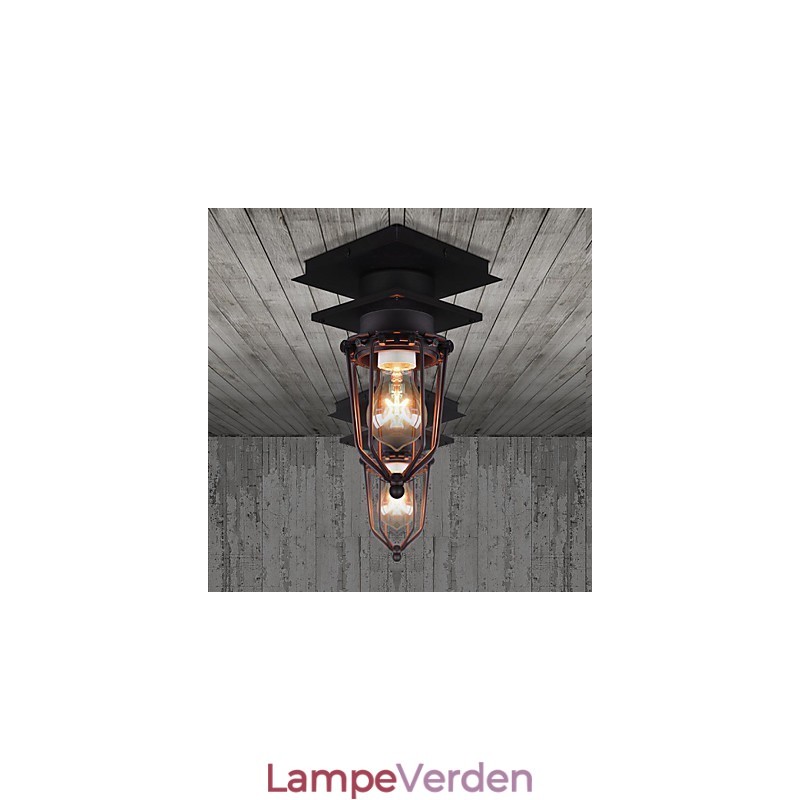 Retro smedede væglampe Enkelthoved Antik Reminisced Lampe Loft American Iron Vintage Small Cages Loftslampe