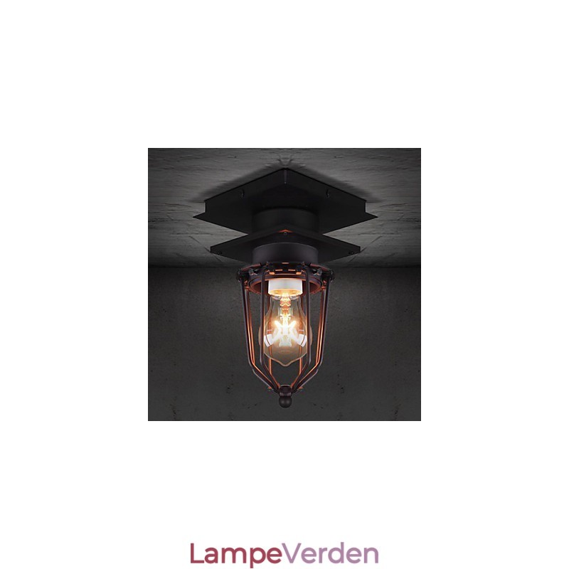 Retro smedede væglampe Enkelthoved Antik Reminisced Lampe Loft American Iron Vintage Small Cages Loftslampe