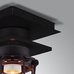 Retro smedede væglampe Enkelthoved Antik Reminisced Lampe Loft American Iron Vintage Small Cages Loftslampe