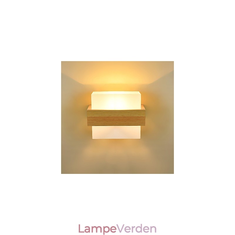Novelty Country Feature for Mini Style Øjenbeskyttelse Omgivelseslys Sconces Natlampe ved sengekanten Kreativ Balkon Væglampe