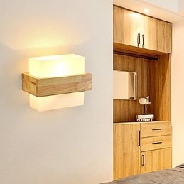 Novelty Country Feature for Mini Style Øjenbeskyttelse Omgivelseslys Sconces Natlampe ved sengekanten Kreativ Balkon Væglampe