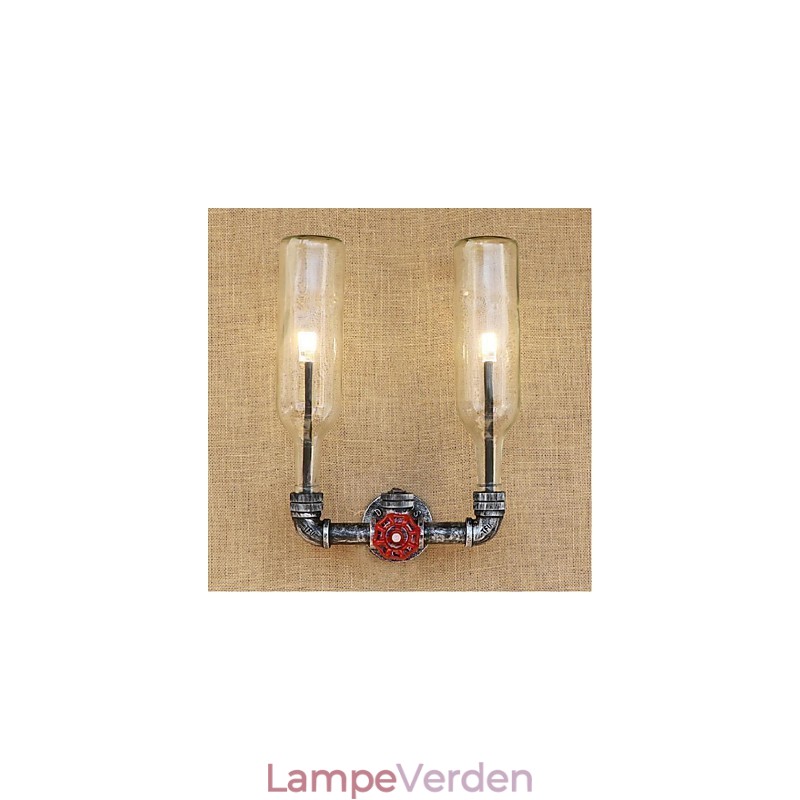Retro industriel vindafbryder Vandflaske Væglampe Væglampe