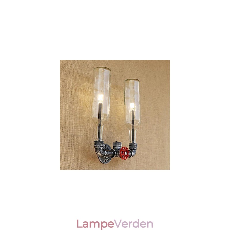 Retro industriel vindafbryder Vandflaske Væglampe Væglampe