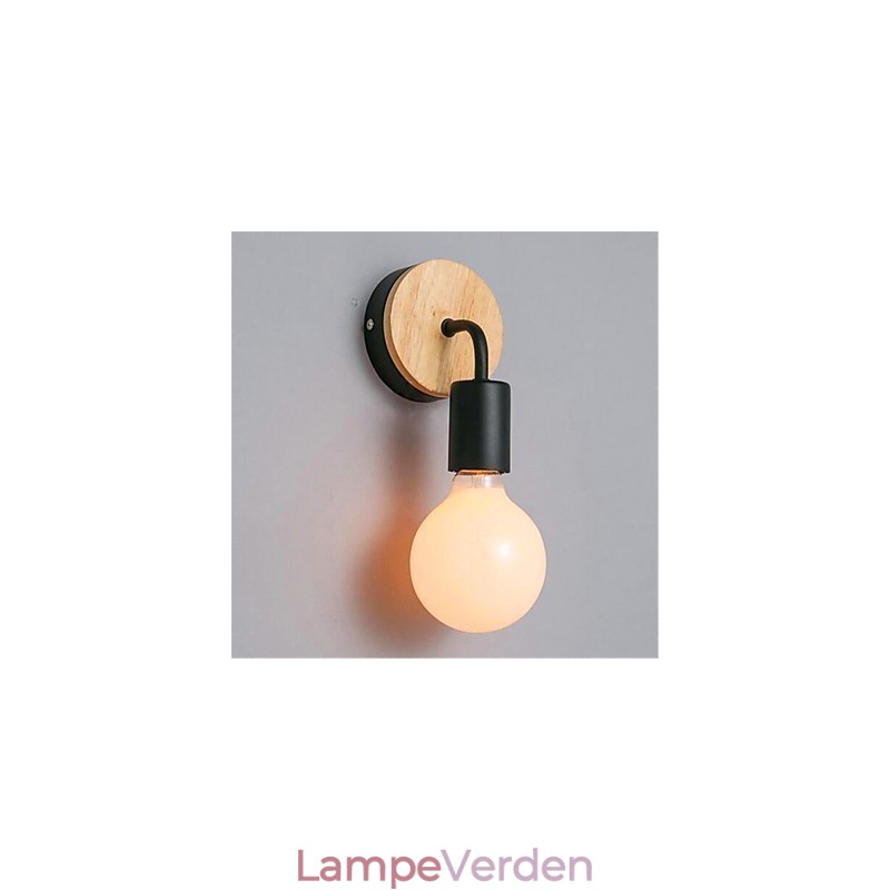 Moderne Minimalistisk Kreativ Personlighed Træ Jern Lampe Gang Balkon Soveværelse Sengebord Jern Væglampe